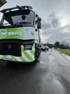 Front image of the Wrays lorry