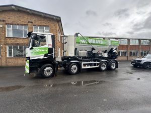 Sideway view of the Wrays lorry